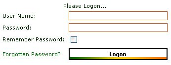 Logon form dialog